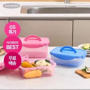 [이지앤프리]헬시올라잇 핸들형 완전밀폐 신선 김치용기 체험팩 2종3P A세트