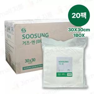 수성 편거즈 절단거즈 30cmx30cm 200매 x 20팩 (1박스) 드레싱 병원 미용 마사지 팩