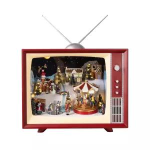 TV오르골 레트로 옛날티비 크리스마스 뮤직박스