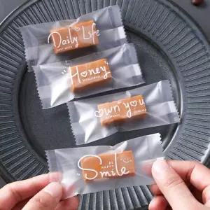 포장지 카라멜 봉지 600매 4x9.5cm 귀여운 반투명 실링용 1번 비닐