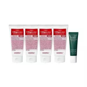 [큐템]메디필 레드락토 콜라겐 폼클렌저 2.0 120ml x4 + 세라퓸 선크림 10g