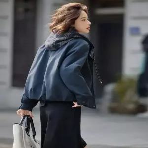 스트레인지 여성용 캐주얼 가을 보온 간절기 카디건 데일리룩 점퍼 후드 KUK3