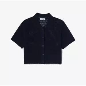 매장정품 라코스테 여성 26SS 크로셰 반팔 가디건 AF301E-56G-166 175666