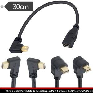 DP단자 4K 미니 DISPLAYPORT 남성여성 90도 DP 각도 연장 포트 케이블 디스플레이
