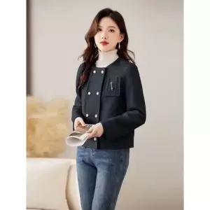 여사친 모직 가을 하프코트 모직코트 슬림핏 더블 OP3