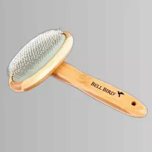 강아지 우드 라운드 둥근팁 슬리커 죽은털 빗질 1P M