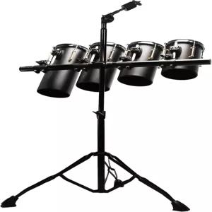 Beatello 4피스 카본 스틸 옥토본 스타일 랙 톰 세트 6x45 6x25 6x 6x86 드럼 확장용 금속 밝은 투사 심벌