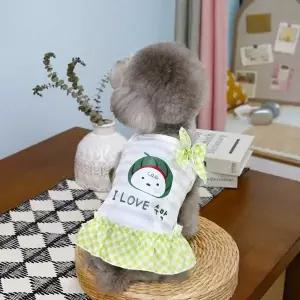 과일 리본 체크 강아지 원피스 티셔츠 댕댕이옷 반려동물옷