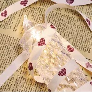 원단리본끈 선물 포장 코튼 하트 재료 헤어핀만들기 답례품 꽃자재 DIY