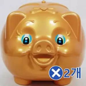 왕대 RA82IK09 황금돼지저금통x2개 인테리어저금통 은행저금통