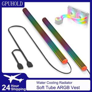 GPUHOLD 5V 3PIN ARGB 물 냉각 호스 튜브 DIY 컴퓨터 케이스 액세서리 워터 쿨러 램프 커버 소프트 조끼