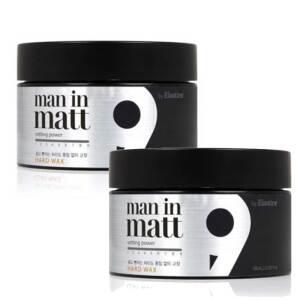 엘라스틴 맨인매트 Man In Matt No9 하드왁스 80g X 2개 굵고 뻗치는 직모용 강력고정 무광택 헤어젤 헤어스타일링 헤어왁스 무스