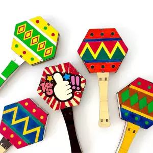 마라카스 음악 교구 만들기 전통 악기 제작 원목 DIY 세트 나만의 음악 놀이 교육용 재료