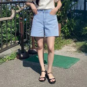 [코코블랑] 도브 4부 데님팬츠