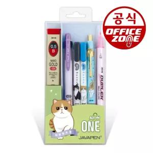 자바 올인원 종합선물세트 8000 나옹 필기 문구 멀티펜 볼펜 샤프