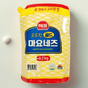 해표 마요네즈 파우치 3.2kg 스파우트 대용량 업소용