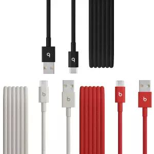 Beats USB-A-USB-C 1.5m 우븐 케이블 (볼트 블랙/ 러시 스톤/ 래피드 레드)