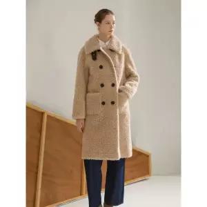 리오벨25FW 호주산 양모100% 더블 버튼 롱코트 380888