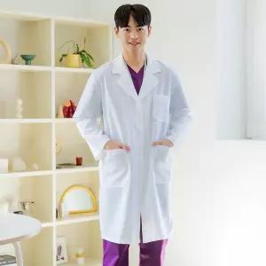 의사가운 남자 얇은 롱가운 약사 실습가운 병원 유니폼 영양사 실험복 30수