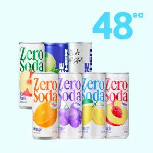 [클룹] 제로소다 7종 (레몬/포도/청사과/복숭아/소다) 택 1 250ml 48개입
