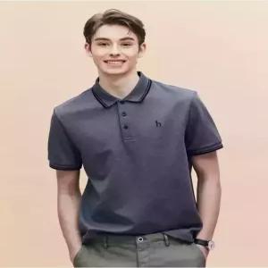[국내백화점] 헤지스 25SS AIRY TWILL 차콜 더블 팁 배색 카라 티셔츠 HZTS5B437G3 [인기상품] 선물추천