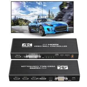 실험보드 2x2 비디오 월 컨트롤러 프로세서 4K DVI HDMI TV 스티칭