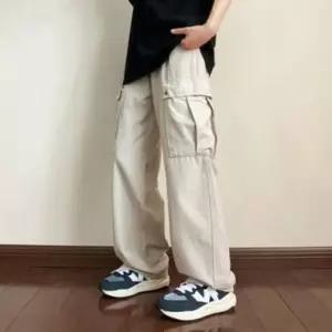 남성 포켓팬츠 유틸리티 면 포켓 와이드팬츠 남자 힙합 워크웨어 패션 바지 카고바지