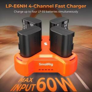 SmallRig LP-E6NH 캐논 호환호환 70D 7DII R6 60D 80D 90D 5D Mark4 R5 R7 카메라 배터리 고속 충전기 용 4