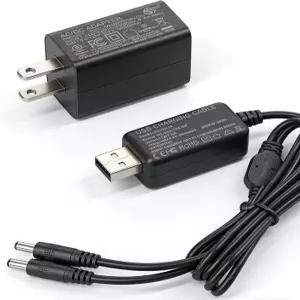 구세주 열 충전기 USB-DC 듀얼 포트 월 어댑터 7.4V 2200mAh 리튬 폴리머 배터리 가열 장갑 라이너 양말