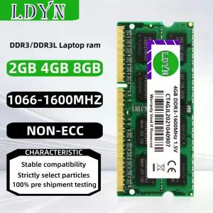 DDR3 4GB 노트북 램 1.35V 1.5V SOM 204핀 PC3 1066 1333 1600MHz 8500 10600 12800 NonECC 메모리
