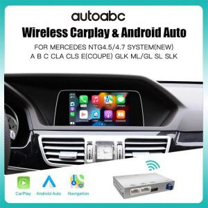 AUTOABC 무선 Carplay 안드로이드 모듈 메르세데스 벤츠 A B C E CLA GLA GLK ML CLS NTG4.5 W204 X204 W24
