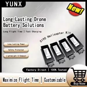 YUNX RC ERA C190 6채널 헬리콥터 키트 6축 자이로 및 7.4V 1200mAh 배터리 포함 DIY 모델 비행기용