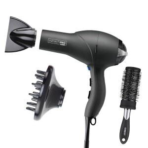 INFINITI PRO CONAIR 헤어 드라이어 디퓨저 블로우 기술 토르말린 모터 농축기 전문 세라믹 AC 포함 그레이 아마존 아웃 브러시