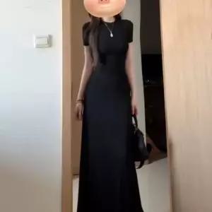 블랙롱원피스 연주회 이브닝드레스 결혼식