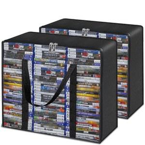 살라조리 CD DVD 보관 가방 2팩 및 지퍼 손잡이가 있는 투명 케이스 홀더 가방당 99 64 156 영화용 미디어 비디오 게임 정리함