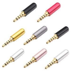 오디오 커넥터 4 극 헤드폰 잭 수 플러그 이어폰 수리 케이블  납땜 와이어  DIY AUX 3.5 어댑터  3.5mm  1