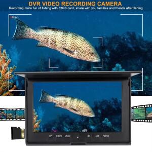 ABAB 4.3 인치 15M 케이블 휴대용 수중 어군 탐지기 6 LED 낚시 카메라 막대에 고정 720P 모니터 IP68