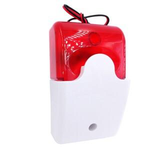 HH-103 미니 스트로브 사이렌 표시 등 소리 경보 램프 깜박이는 빛 유선 빨간색 12V 220V 110DB