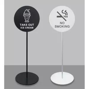 국산 주문제작 원형 안내 알림 미니 철제 입간판 병원 마켓 광고 입구간판 배너
