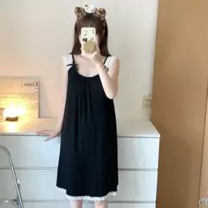 팽블몰 여사친 중기장 패드 여름용 슬리퍼 레이스 고정 작은 슬립 HO2
