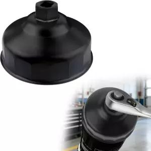 VKQTS 86mm 16 플루트 필터 렌치 도구 3/8인치 드라이브 헤비 듀티 자동차 제거 BMW 볼보와 호환