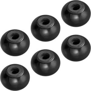 메탈릭시티 나사산 볼 노브 25mm/0.98인치 6개 M6 암나사가 있는 플라스틱 원형 작동 핸들 - 기계 도구