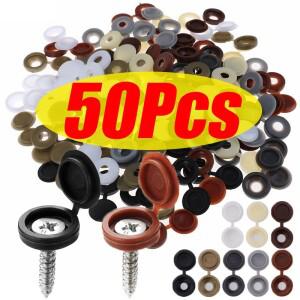 1050Pcs 접이식 스냅 힌지 플라스틱 스크류 캡 커버 너트 자동차 장식 볼트 하드웨어에 대 한 보호 고정 버