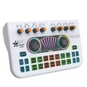 컴팩트 X3 라이브 보이스 믹서 오디오 인터페이스 콘솔 라이브 마이크 사운드 카드 녹음 스트리밍 스마트폰