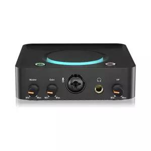 AM-USB 사운드 카드 2X2 아날로그 디지털 오디오 인터페이스 라이브 스트리밍 및 스튜디오 녹음용 1개 녹음