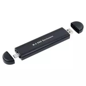 블랙 NGFF호환 USB M.2 C타입 SSD케이스 and 3 NVME PWD29213