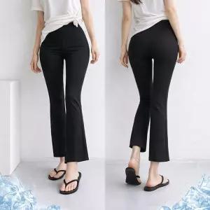[롱/숏ver.] 아이스 부츠컷 쿨 팬츠 레깅스 / 빅사이즈 F~5XL / 찰랑- 여름 냉장고원단 [국내/자체생산] 