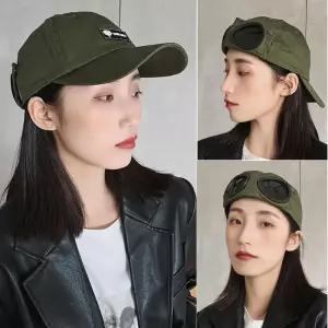 [룽스_64]고글캡모자 검정 야구모자 선글라스캡모자