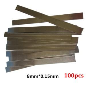 배터리 팩 스폿 용접기 니켈 조각 용 100pcs 0.15mm x 8mm 100mm 품질 99.96% 순수 스트립 시트