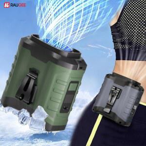 허리 스포츠 야외 작업을위한 충전식 10000MAH 휴대용 무선 미니 보조베터리 USB 팬과 실링팬